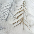 Gold Embroidered Christmas Tree Pillow Cover - Luxury Velvet Decorative Pillowcase - House Of Avana