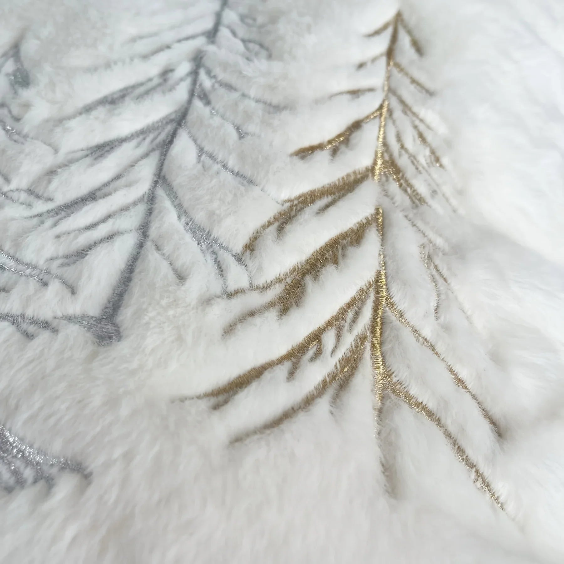 Gold Embroidered Christmas Tree Pillow Cover - Luxury Velvet Decorative Pillowcase - House Of Avana