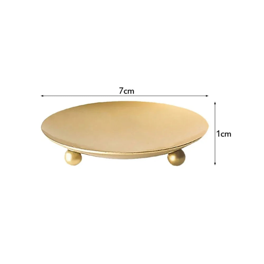 Gold and Black Metal Plated Candle Holder for Home Decor - House Of Avana