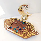 Golden Acrylic Tray - Ramadan Lantern Storage