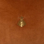 Golden Bee Silk Velvet Throw Pillow, 12" X 12" Chouchou Touch