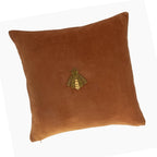 Golden Bee Silk Velvet Throw Pillow Cover, 20 x 20