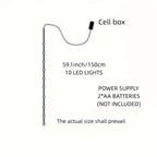 Golden Christmas Ball Lights - Battery Operated String for Tree & Home Decor - House Of Avana [[SKU:HOA-SCU-247]]