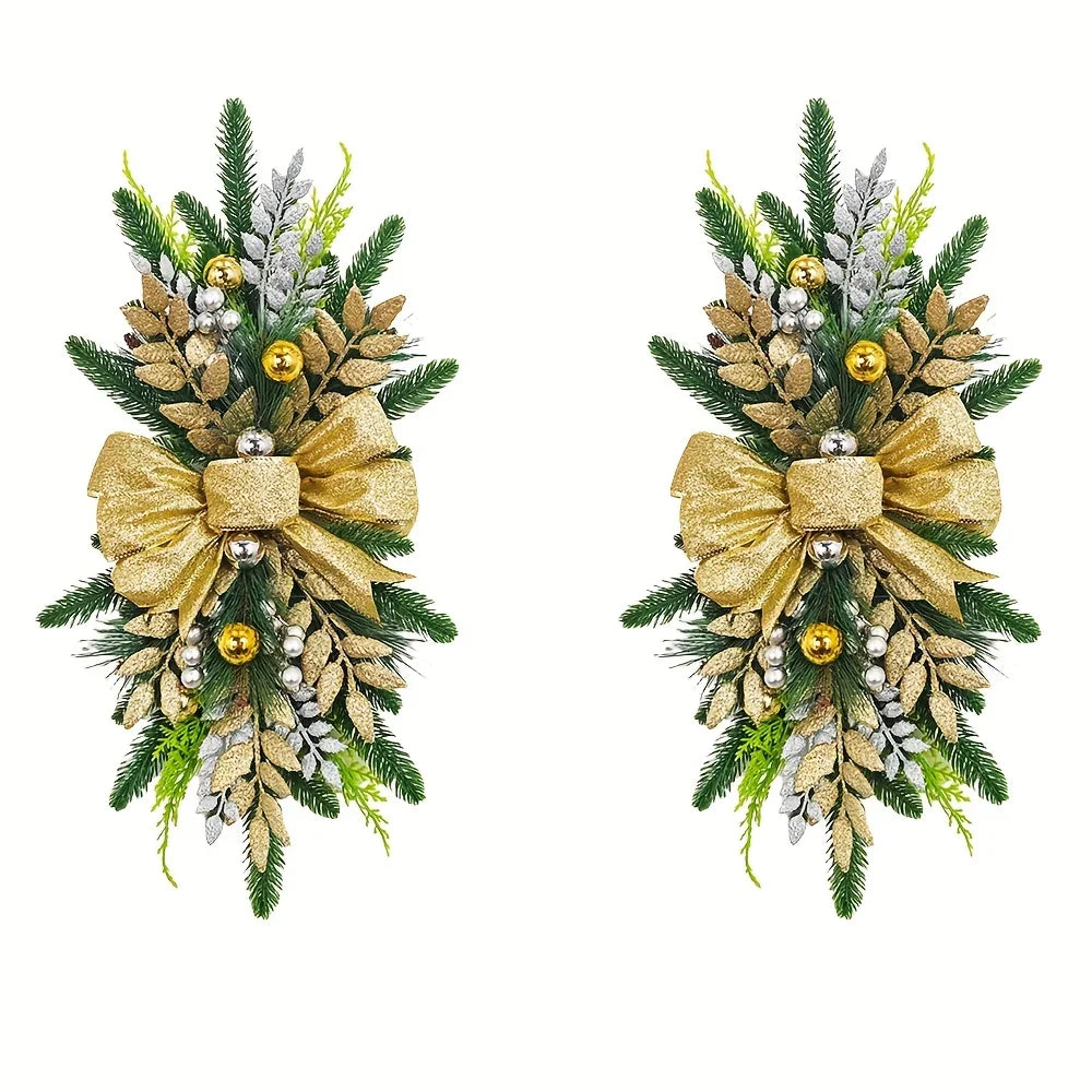 Golden Christmas Decorations 24inch Staircase and Window Ornaments - House Of Avana