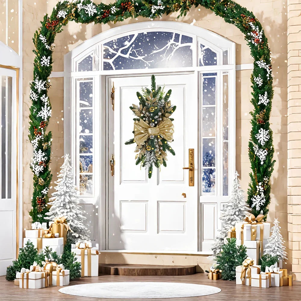 Golden Christmas Decorations 24inch Staircase and Window Ornaments - House Of Avana