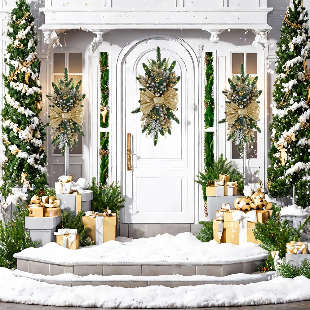 Golden Christmas Decorations 24inch Staircase and Window Ornaments - House Of Avana
