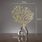 Crystal Golden Coral Handmade Decor, detail shot - House Of Avana