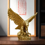 Nordic Resin Golden Eagle Animal Figurines Hawk Statue Craft Sculpture Ornament Home Living Room Office Desktop Cabinet Decor - House Of Avana