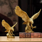 Nordic Resin Golden Eagle Animal Figurines Hawk Statue Craft Sculpture Ornament Home Living Room Office Desktop Cabinet Decor - House Of Avana
