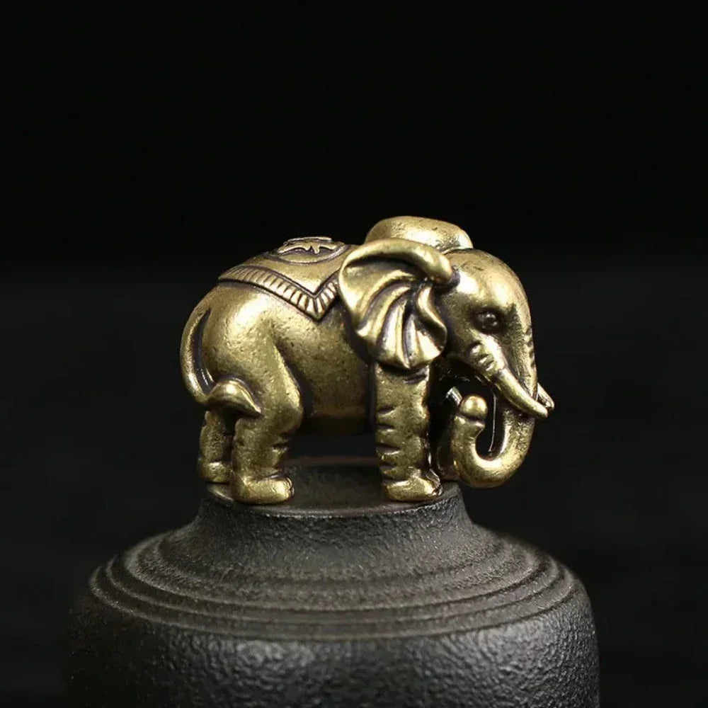 Bronze Elephant Miniatures (copy), back view - House Of Avana