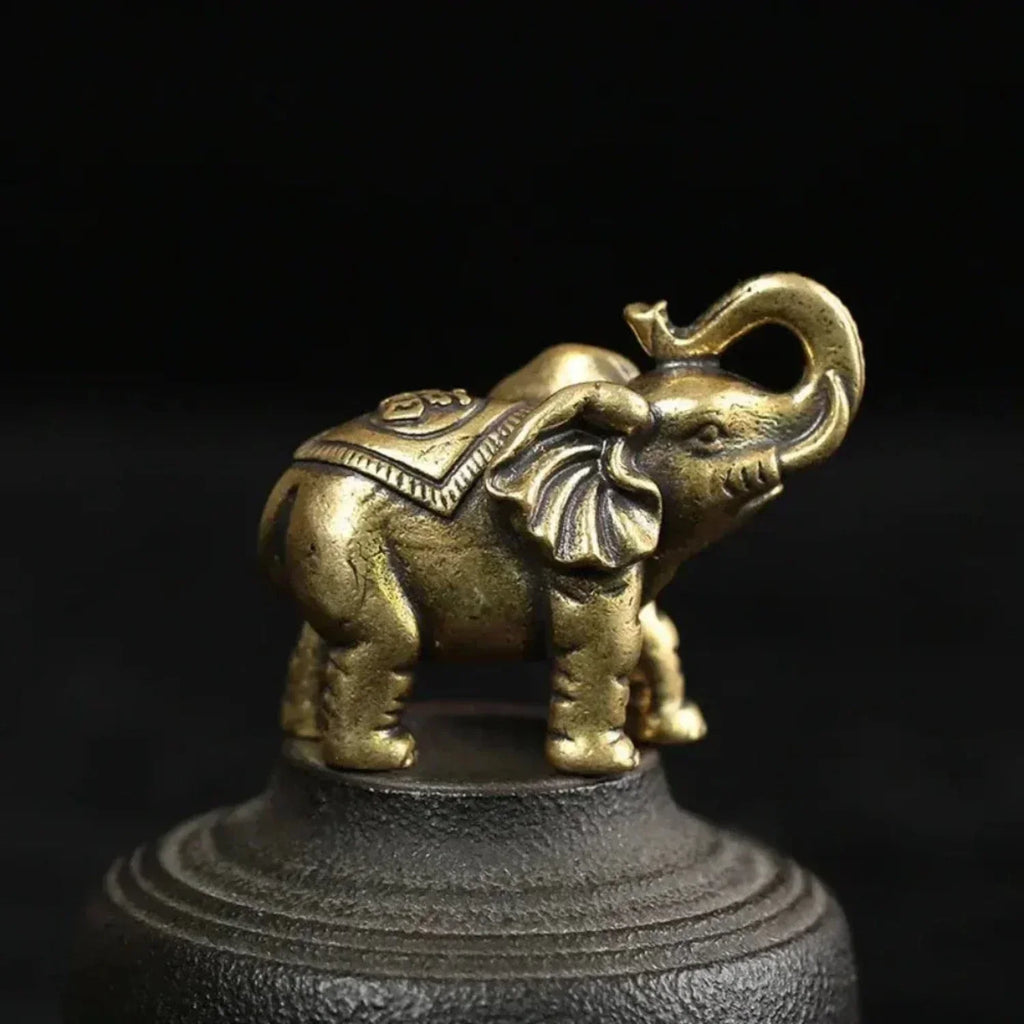 Bronze Elephant Miniatures (copy), angled view - House Of Avana