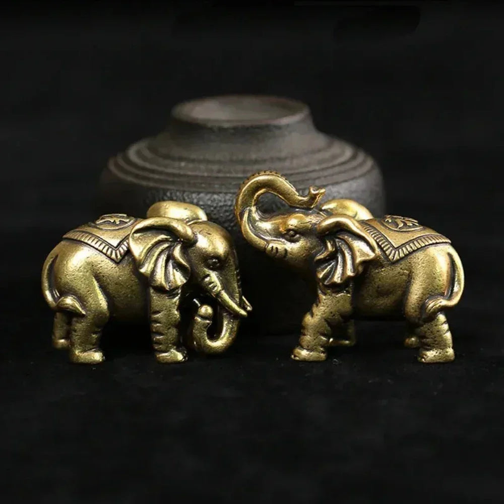 Bronze Elephant Miniatures (copy), front view - House Of Avana
