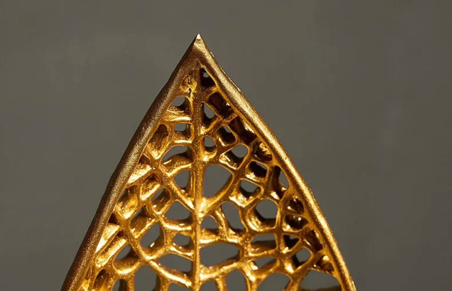 Golden Leaf Tabletop Sculpture, texture detail - House Of Avana