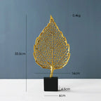 Golden Leaf Tabletop Sculpture, lifestyle image - House Of Avana
