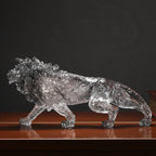 Animal Sculpture - Golden Leopard Ornament | Animal Sculpture | scale view | Modern home decor | House of Avana