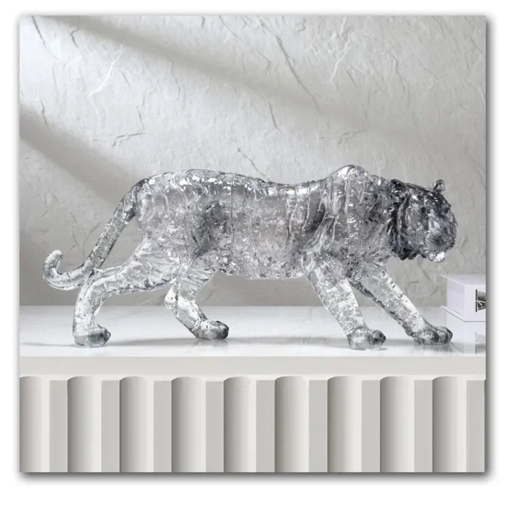 Animal Sculpture - Golden Leopard Ornament | Animal Sculpture | texture detail | Modern home decor | House of Avana