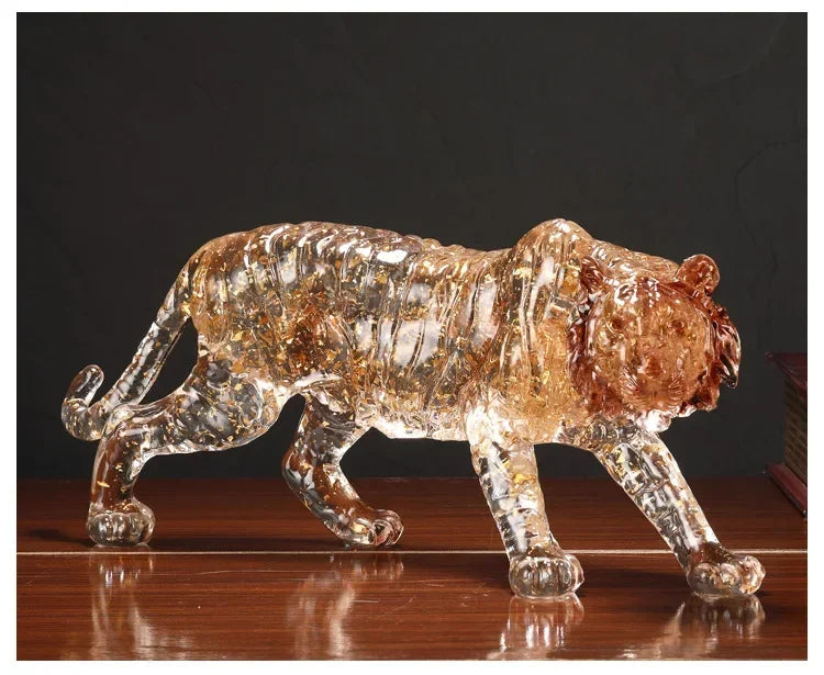Animal Sculpture - Golden Leopard Ornament | Animal Sculpture | product view 17 | Modern home decor | House of Avana