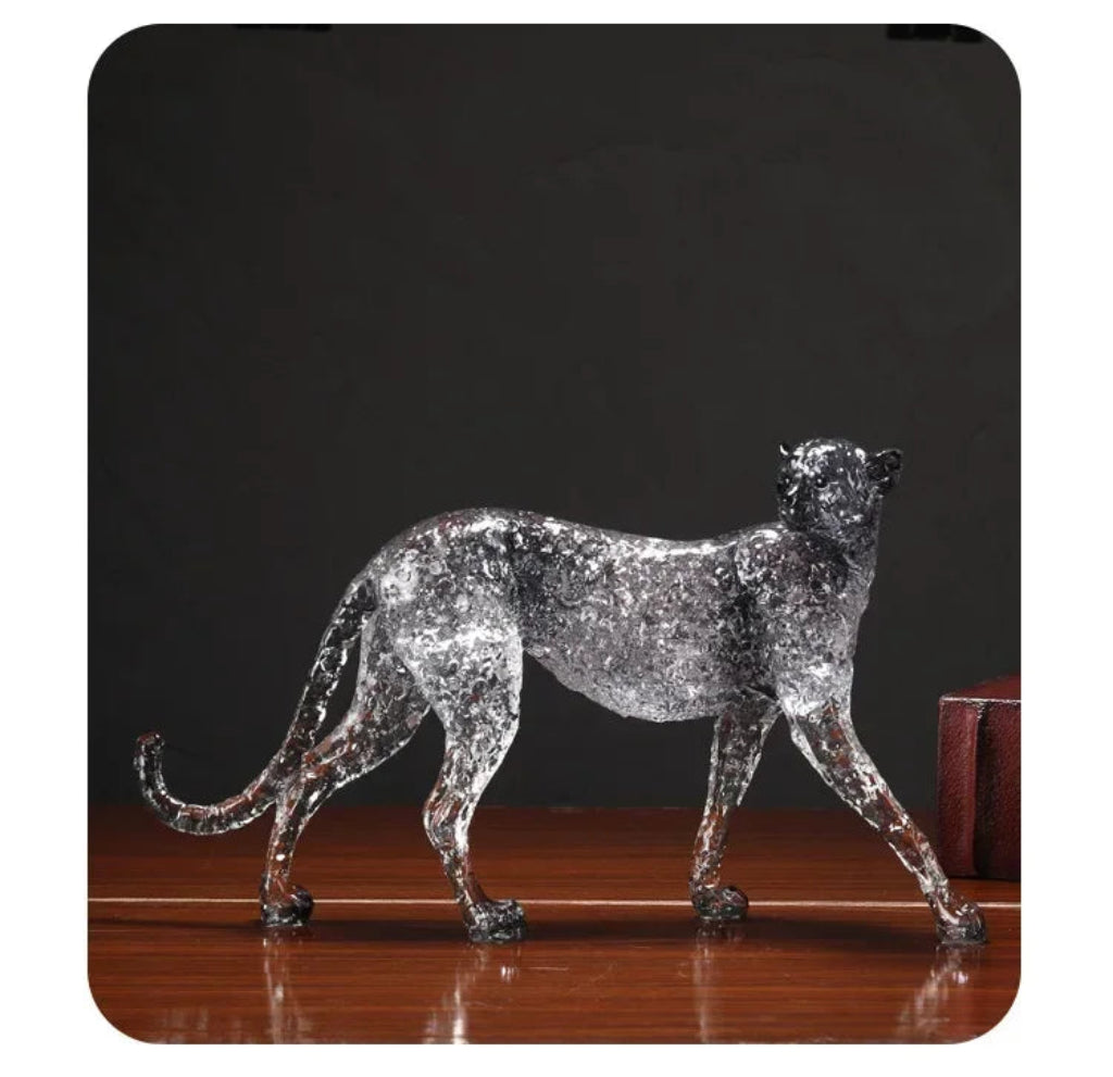 Animal Sculpture - Golden Leopard Ornament | Animal Sculpture | product view 23 | Modern home decor | House of Avana