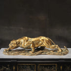 Golden Leopard Statue - House Of Avana