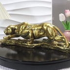 Golden Leopard Statue - House Of Avana