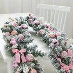 1pc Large Artificial Wreath Centerpiece with Pine Leaves & Golden Accents - Elegant Winter Holiday Decor for Dining Table, Fireplace, or Window - Handmade Plastic, Candle Holder & Wall Hanging Decoration, Christmas Decoration House Of Avana [[SKU:HOA-FLR-006]]