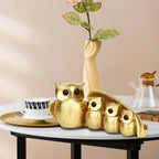Owl Statue Family of Four Owl Statue Owl Decorative Figurines Home Decor Animal Sculpture Bird Home Decor Home Decoration Crafts - House Of Avana