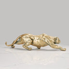 Retro Cheetah Statue Animal Figurine Panther Leopard Sculpture Home Office Table Desktop Decor Ornaments Gifts - House Of Avana