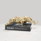 Retro Cheetah Statue Animal Figurine Panther Leopard Sculpture Home Office Table Desktop Decor Ornaments Gifts - House Of Avana
