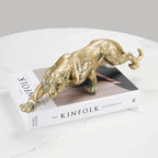 Retro Cheetah Statue Animal Figurine Panther Leopard Sculpture Home Office Table Desktop Decor Ornaments Gifts - House Of Avana
