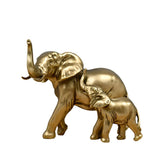 Golden Elephant Family Figurine Default Title