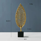 Golden Leaf Tabletop Sculpture Large House Of Avana