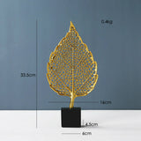 Golden Leaf Tabletop Sculpture Medium