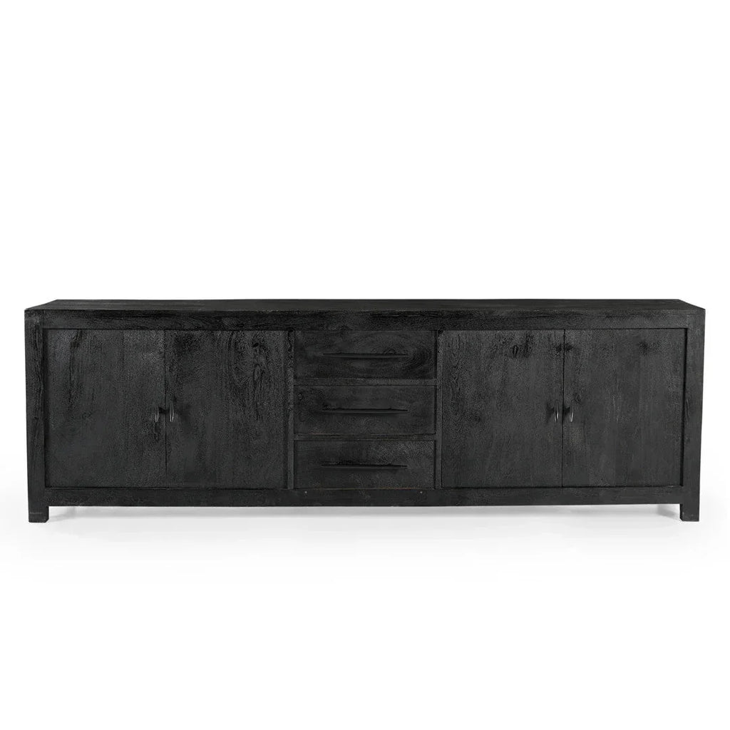 Grackle Solid Wood Media Console -  Black