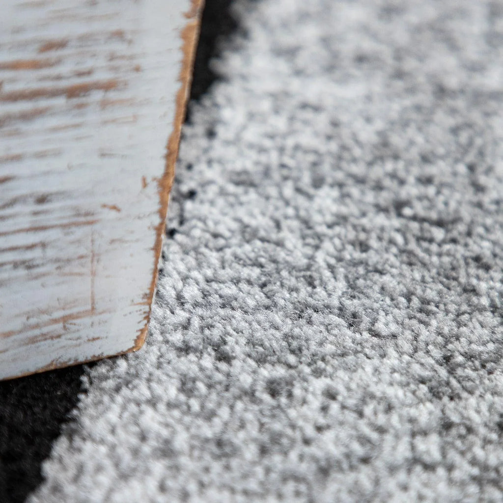 Gray Black Area Rug Mondial Modern Paint Effect, detail shot - House Of Avana