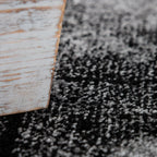 Grey White Area Rug Modern Design with Abstract Paint Effect, detail shot - House Of Avana