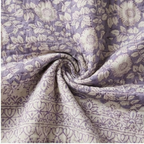 Cream & Sage Grey Jaipur Indian hand block print floral quilted comforter | Indian handicraft Jaipur hand block print cotton muslin comforter | floral quilted bedspread Sanganer | block print Queen King bedding India | House of Avana