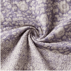 Cream & Sage Grey Jaipur Indian hand block print floral quilted comforter | Indian handicraft Jaipur hand block print cotton muslin comforter | floral quilted bedspread Sanganer | block print Queen King bedding India | House of Avana [[SKU:HOA-COM-CRSG-021]]