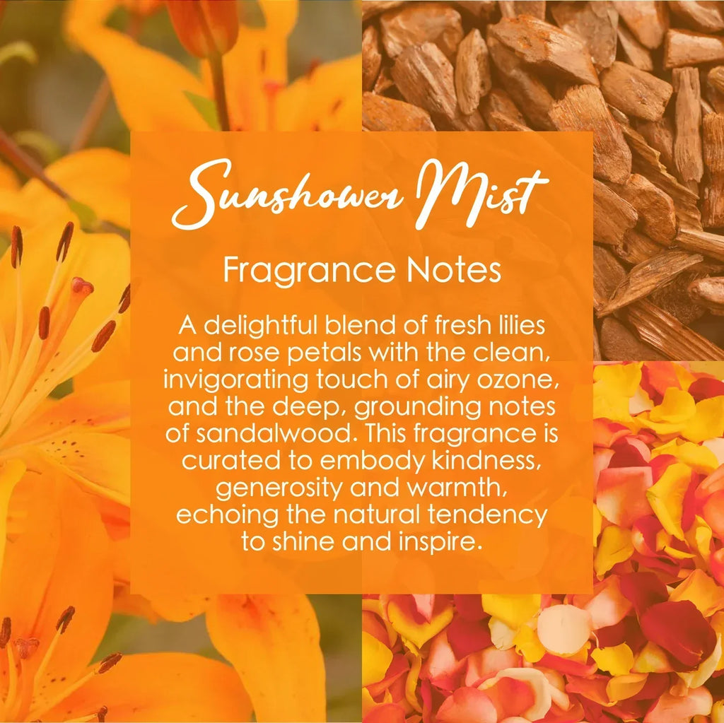 Sunshower Mist, Premium Coconut-Soy Wax Tea Light Crystal Candle, 1oz Innergy