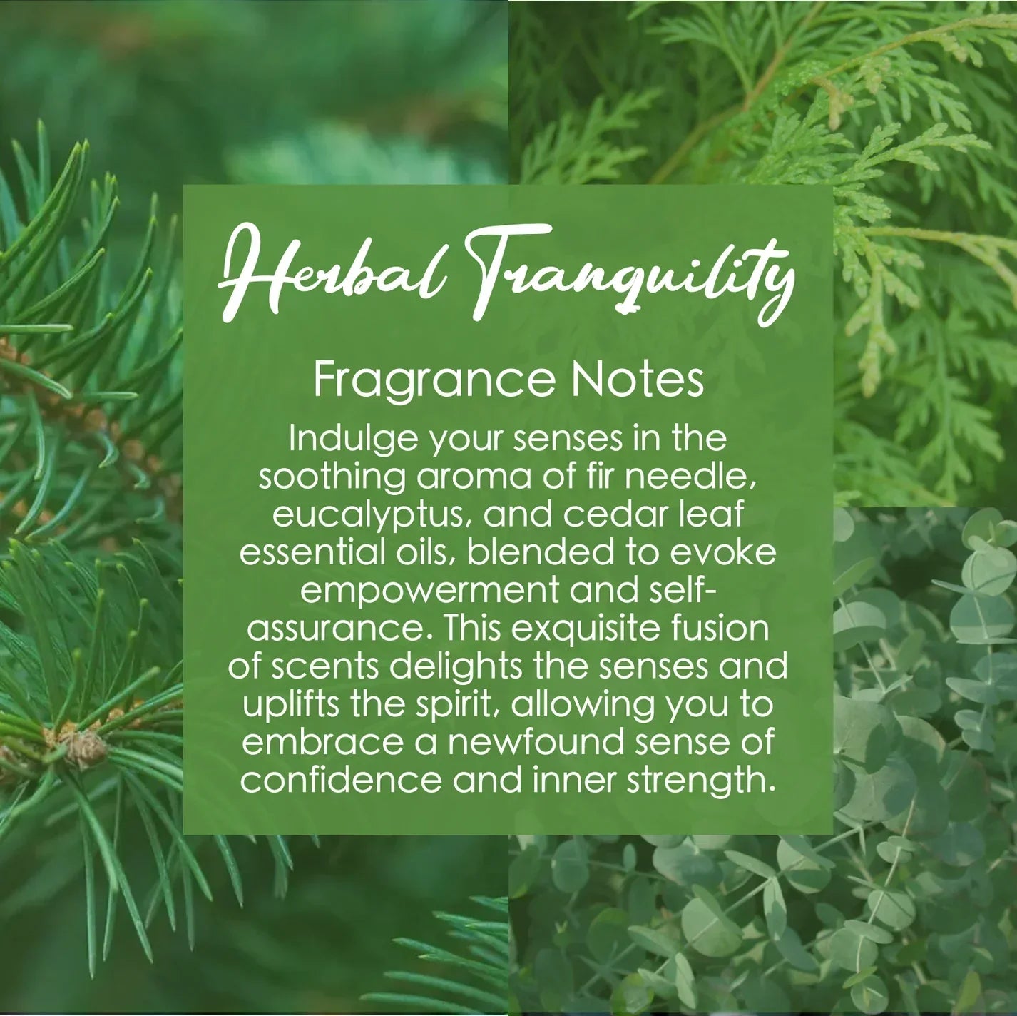 Herbal Tranquility, Premium Coconut-Soy Wax Tea Light Crystal Candle, 1oz Innergy