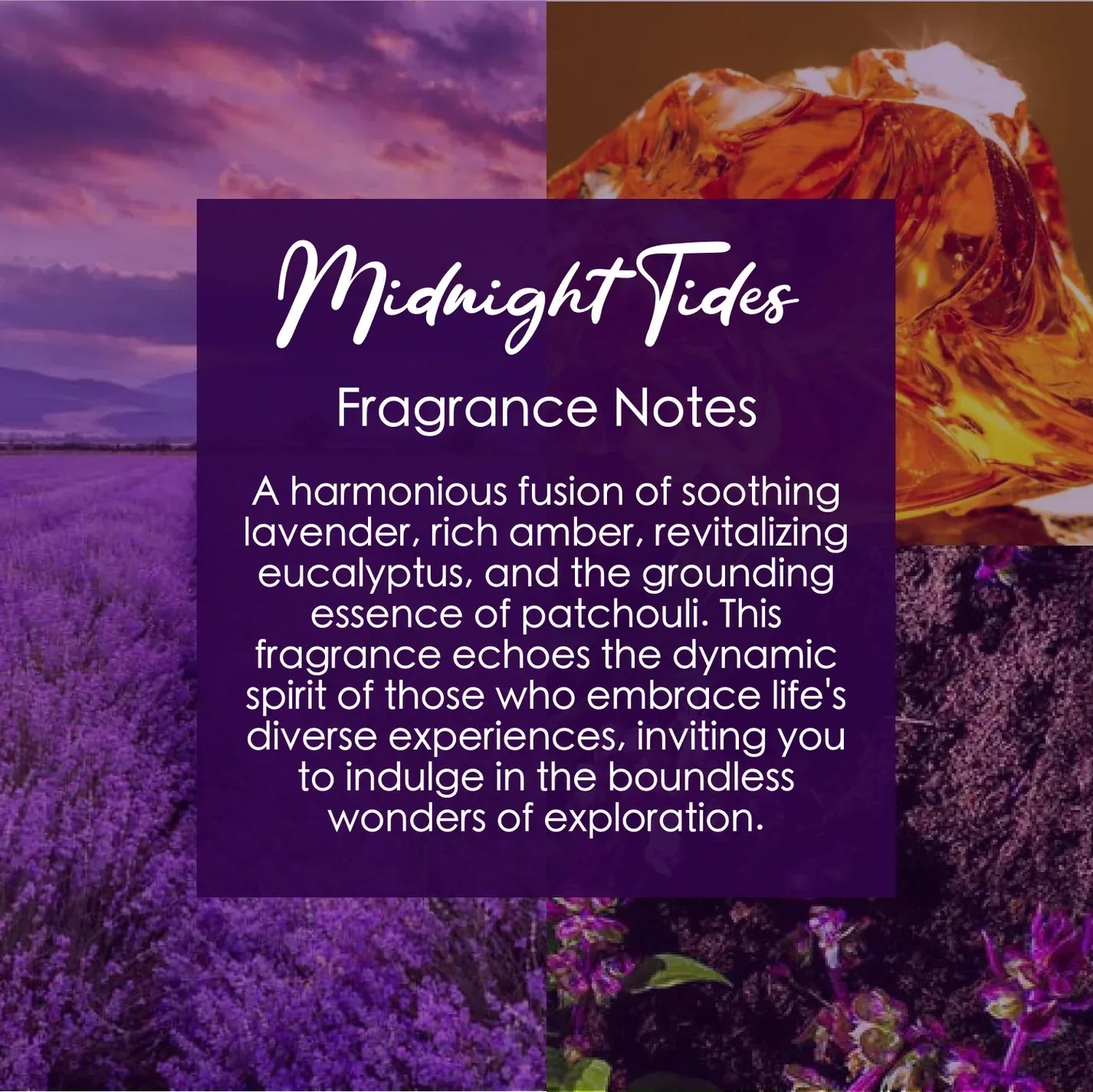 Midnight Tides, Premium Coconut-Soy Wax Tea Light Crystal Candle, 1oz Innergy