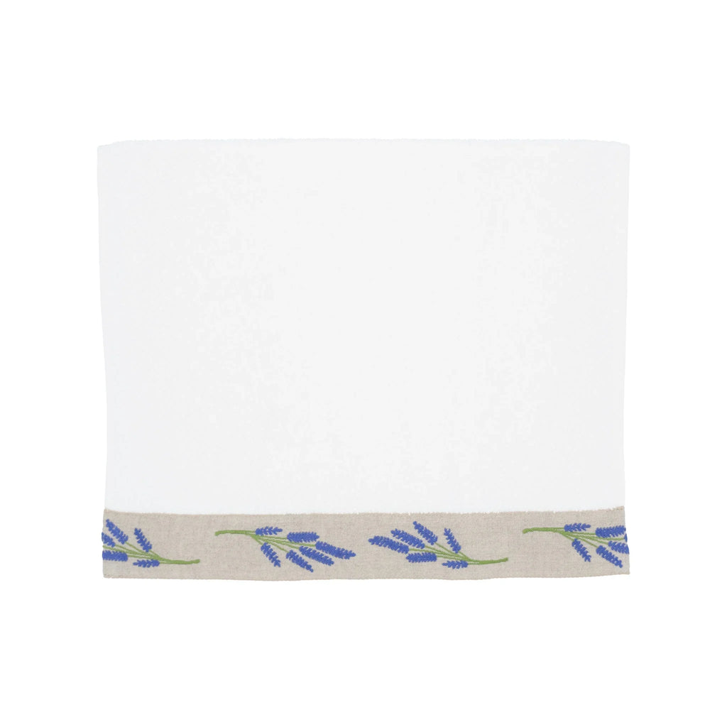 Guest Towels With Blue Lavender Borders Set of 2 Chouchou Touch