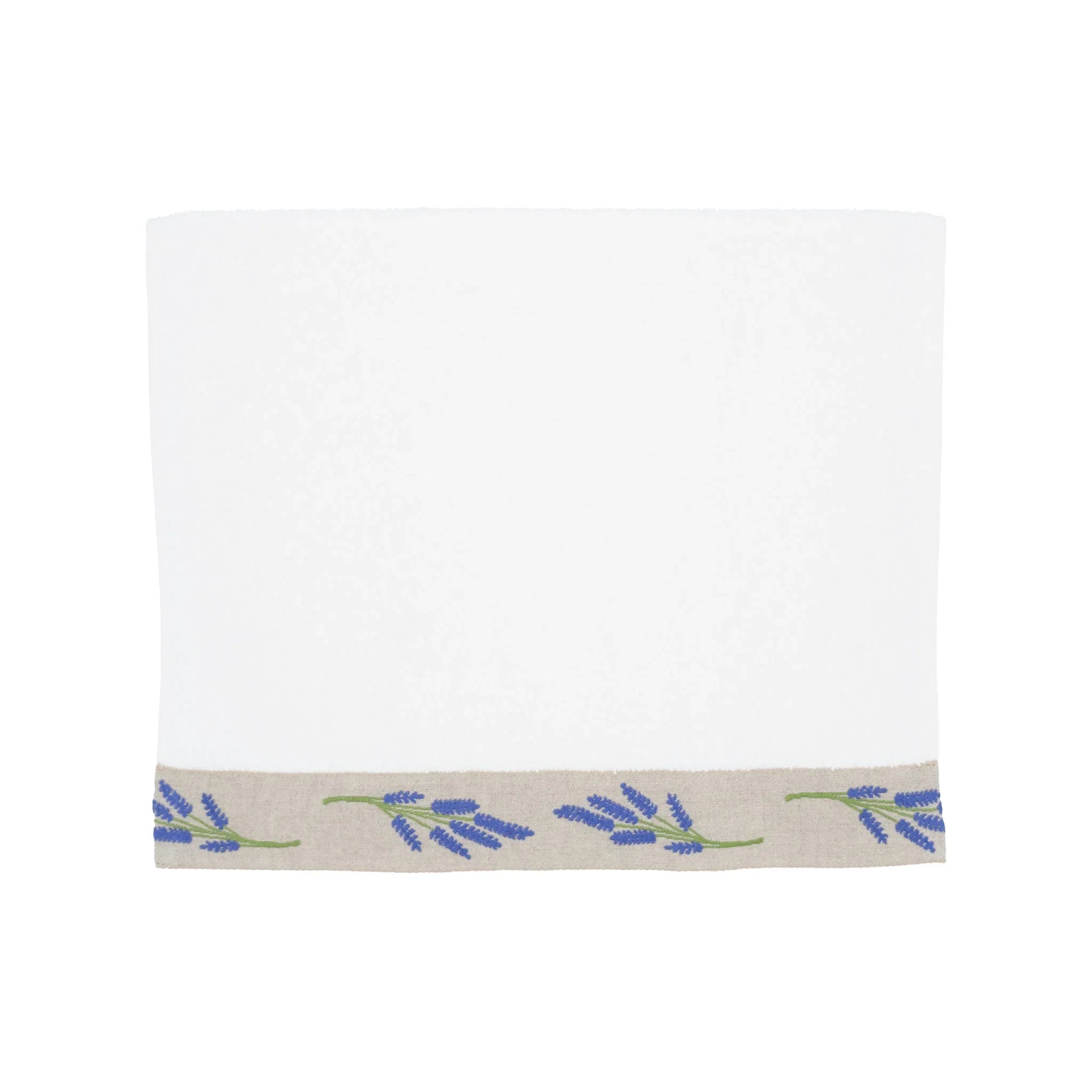 Guest Towels With Blue Lavender Borders Set of 2 Chouchou Touch