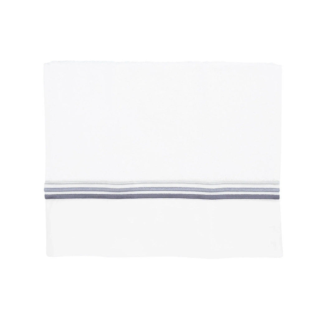 Guest Towels With Gray Stripe French Borders Set of 2 Chouchou Touch