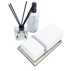 Guest Towels With Gray Stripe French Borders Set of 2 Chouchou Touch