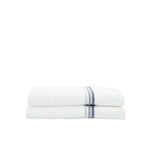 Guest Towels With Gray Stripe French Borders Set of 2 Chouchou Touch