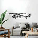 H-34 Metal Aircraft Wall Art - Ncp0570, back view - House Of Avana