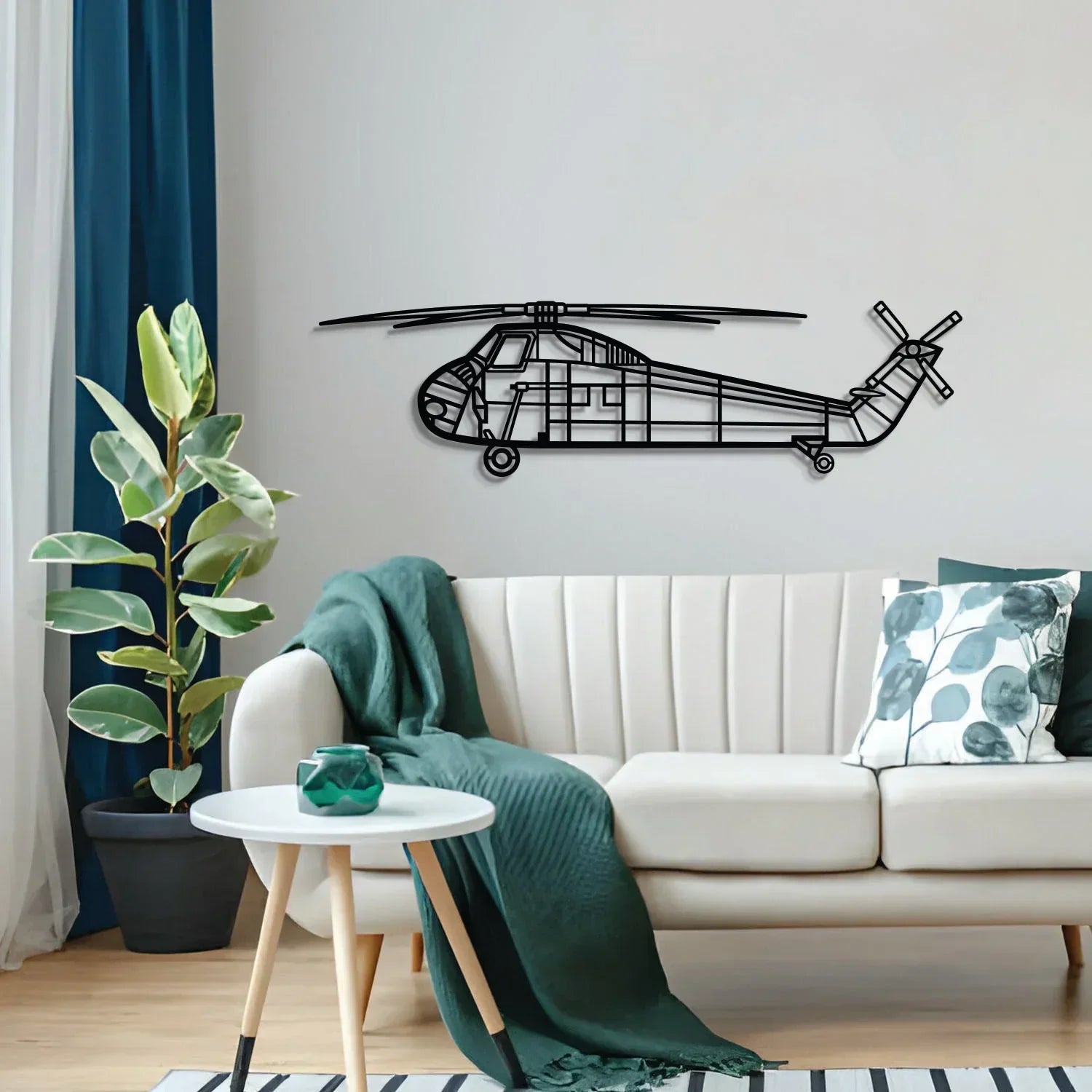H-34 Metal Aircraft Wall Art - Ncp0570, detail shot - House Of Avana