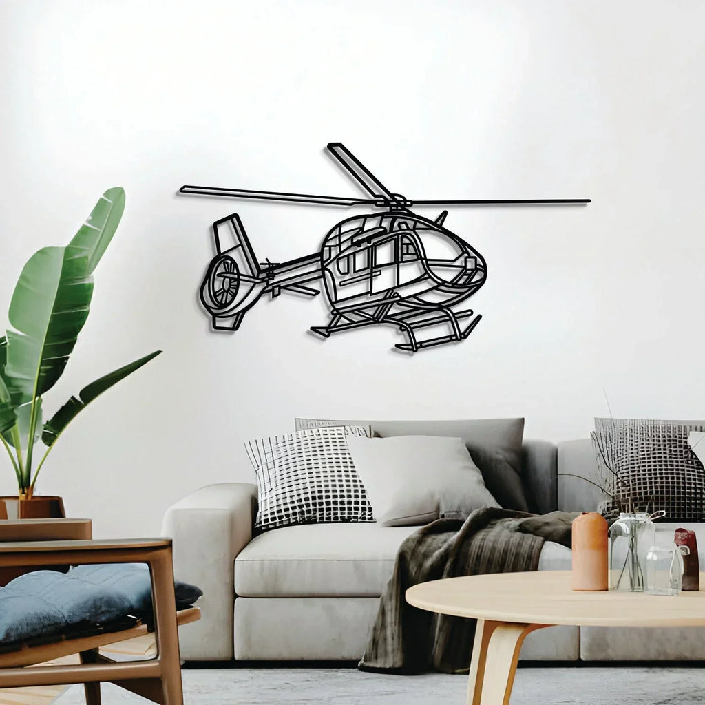 H145m Luh Sof Angle Metal Aircraft Wall Art - Ncp0571, detail shot - House Of Avana