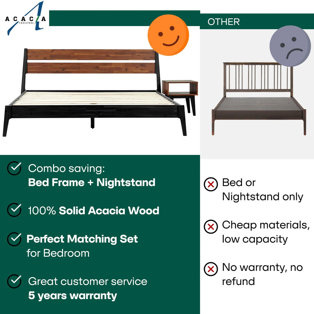 Callisto Solid Wood Bed Frame