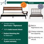 Callisto Solid Wood Bed Frame